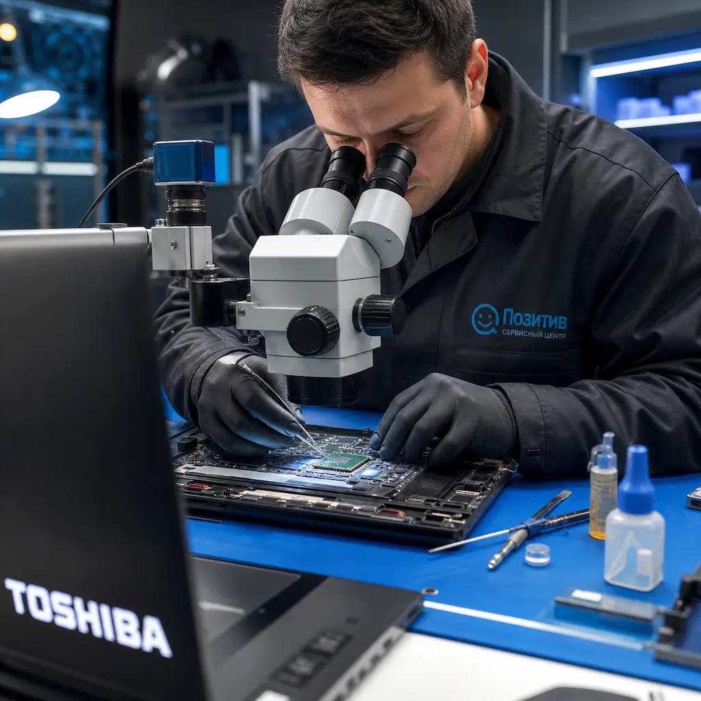 Замена видеокарты ноутбука Toshiba в Самаре