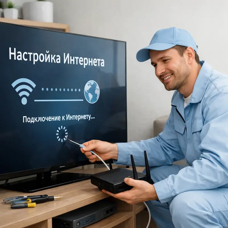 Настройка интернета на ТВ в Самаре