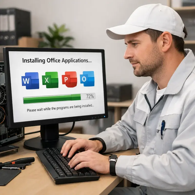 установка офисных программ на компьютер в Самаре