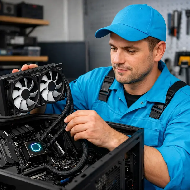 Установка водяного охлаждения на компьютер в Самаре