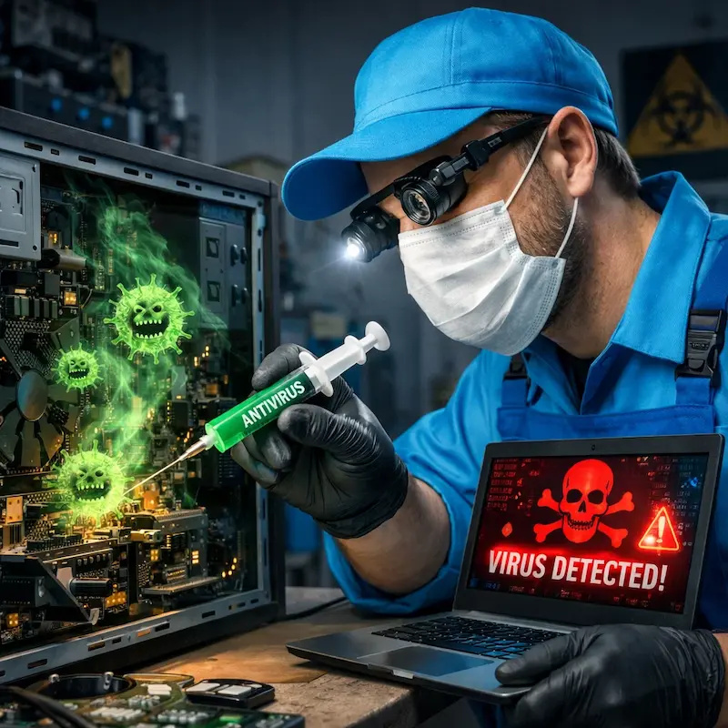 Лечение компьютера от вирусов в Самаре на дому